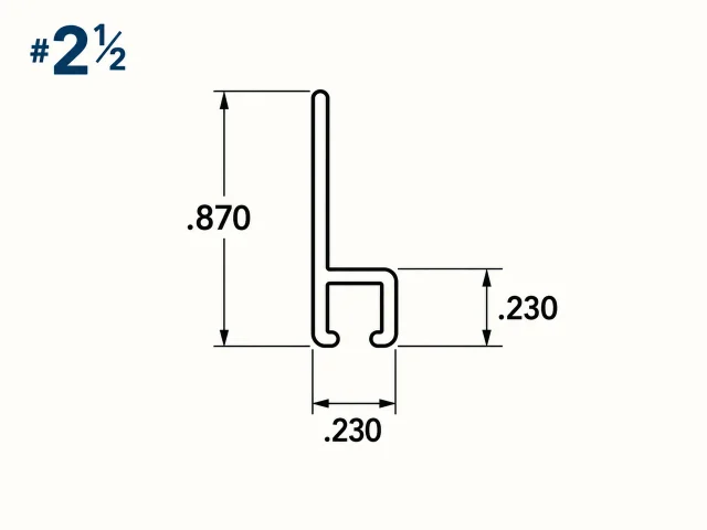 #2-1/2: H-Profile Aluminum Holder