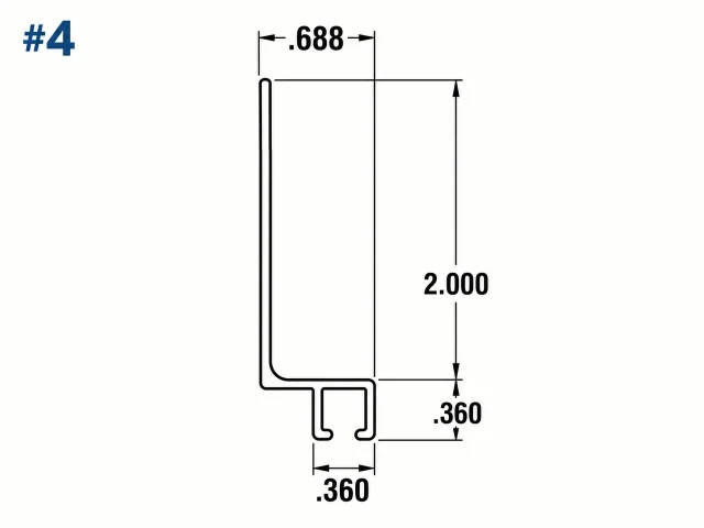 #4: Offset H-Profile Aluminum Holder