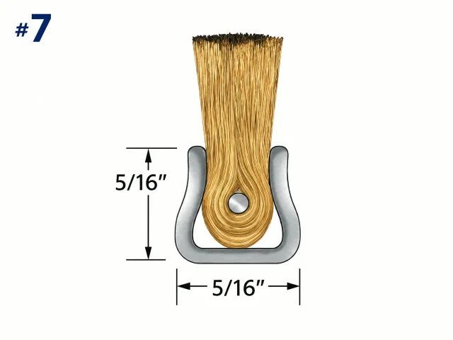 #7 Crimped Brass Fill with Stainless Steel Backing