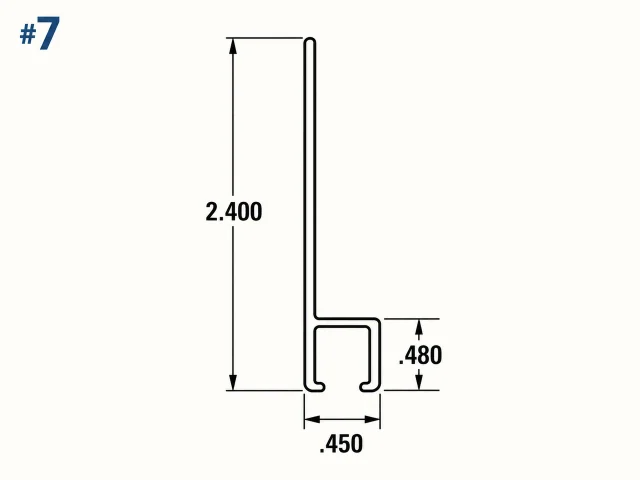 #7: H-Profile with Extended Flange Aluminum Holder