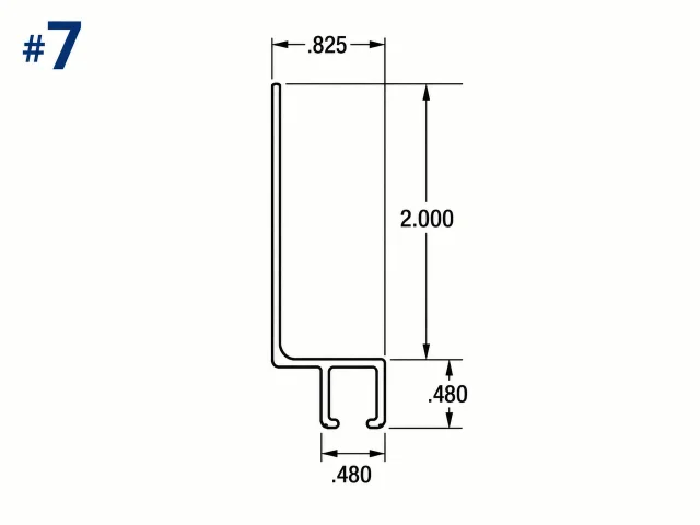 #7: Offset H-Profile Aluminum Holder