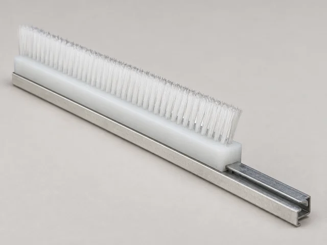 Conveyor Guide Rail Brushes: Slide-On Strip Brush