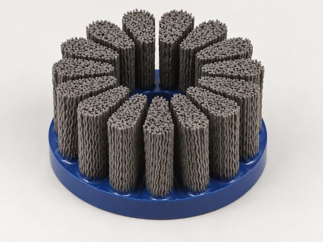 Silicon Carbide Abrasive Nylon Disc Brushes - Teardrop Pattern